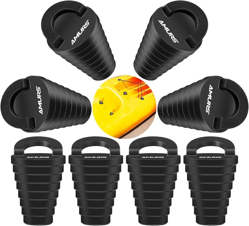 AMURS Small Kayak Scupper Plugs Kits Scupper Plugs Drain Holes Stopper with Silicone Handle Universal Kayak Plugs for sit on top Scupper Plugs for Kayak Canoe Boat (8Pcs) - Image 1